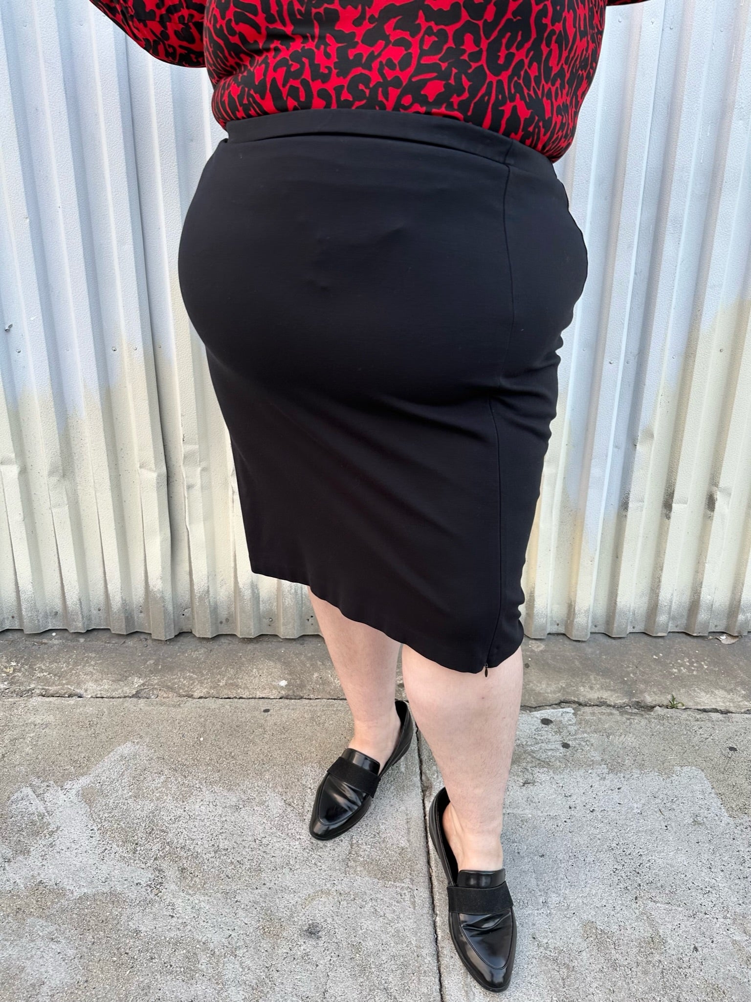 Lane bryant black ruffle skirt best sale