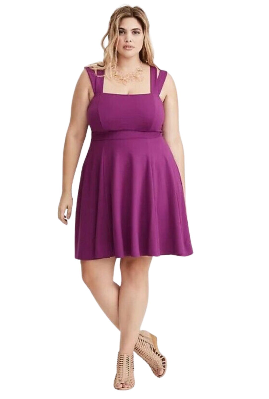 Torrid Purple Double Strap Skater Dress, Size 10 – The Plus Bus Boutique