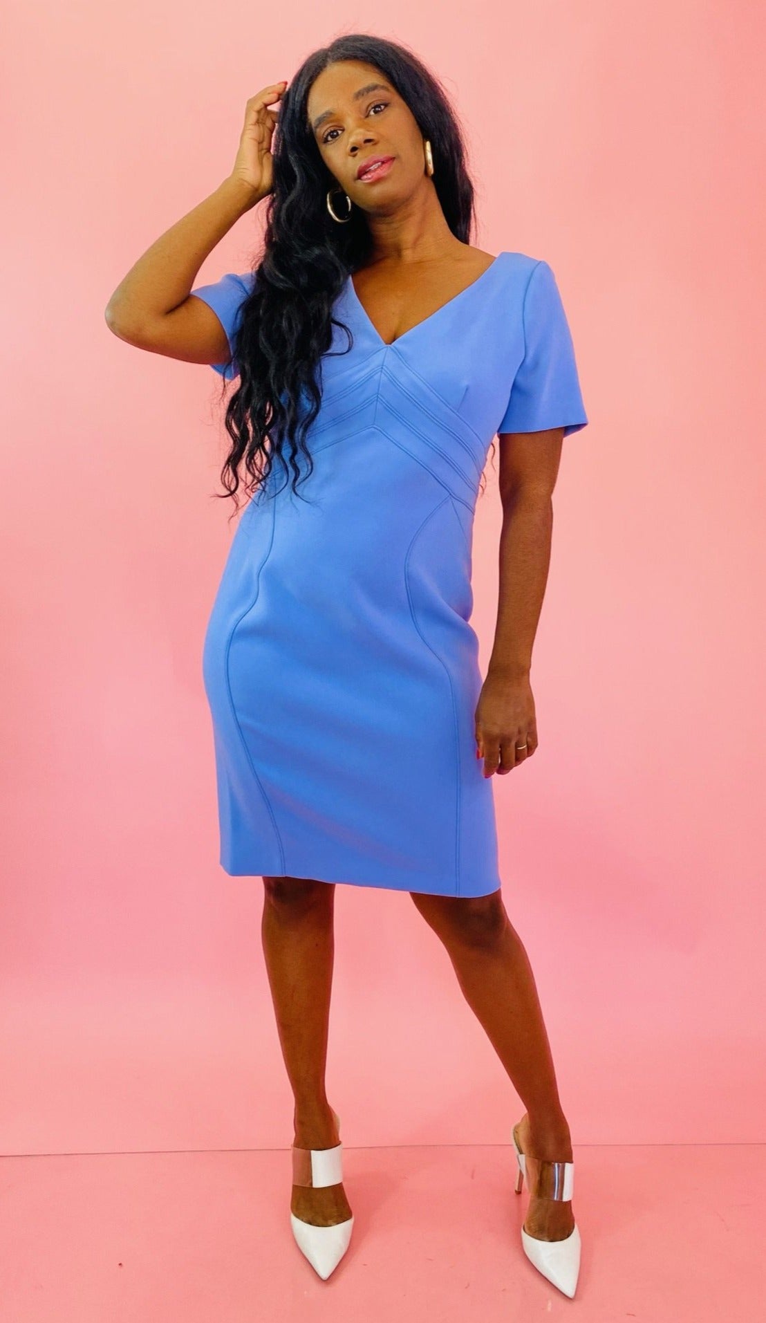 Maternity Wrap Dress - Periwinkle