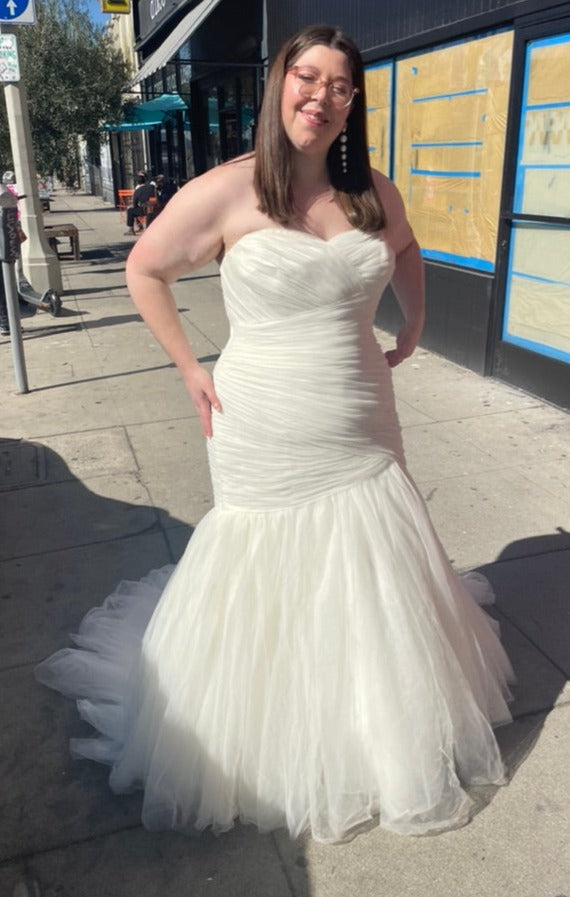 Morilee Organza Wedding Dress, Size 16W