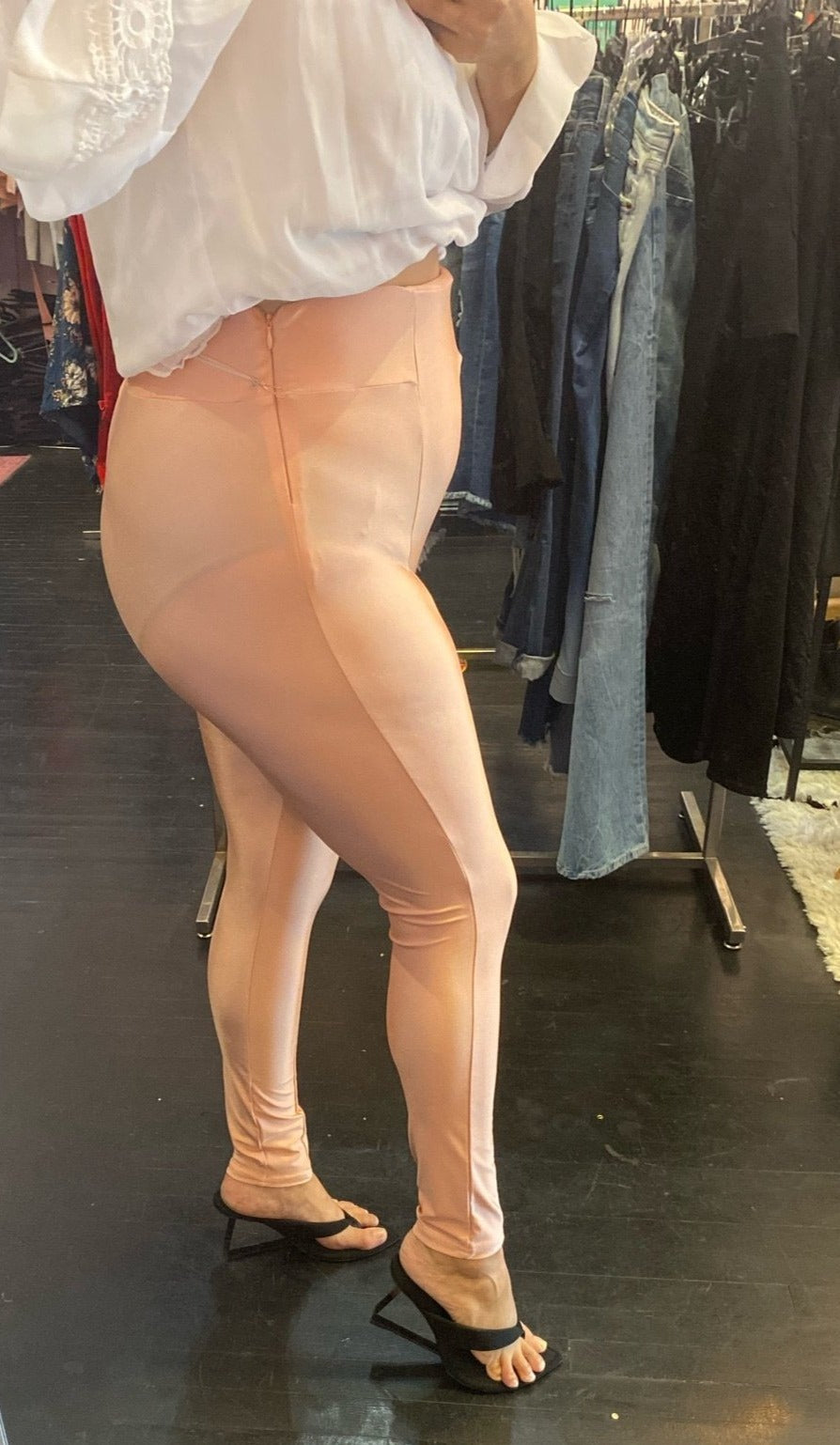 Fashion to Figure Shiny Peach Leggings, Size 2 & 4 Available – The